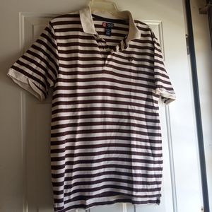 Men's Youths  Chaps Striped Polo shirt Size Small Chest 38"